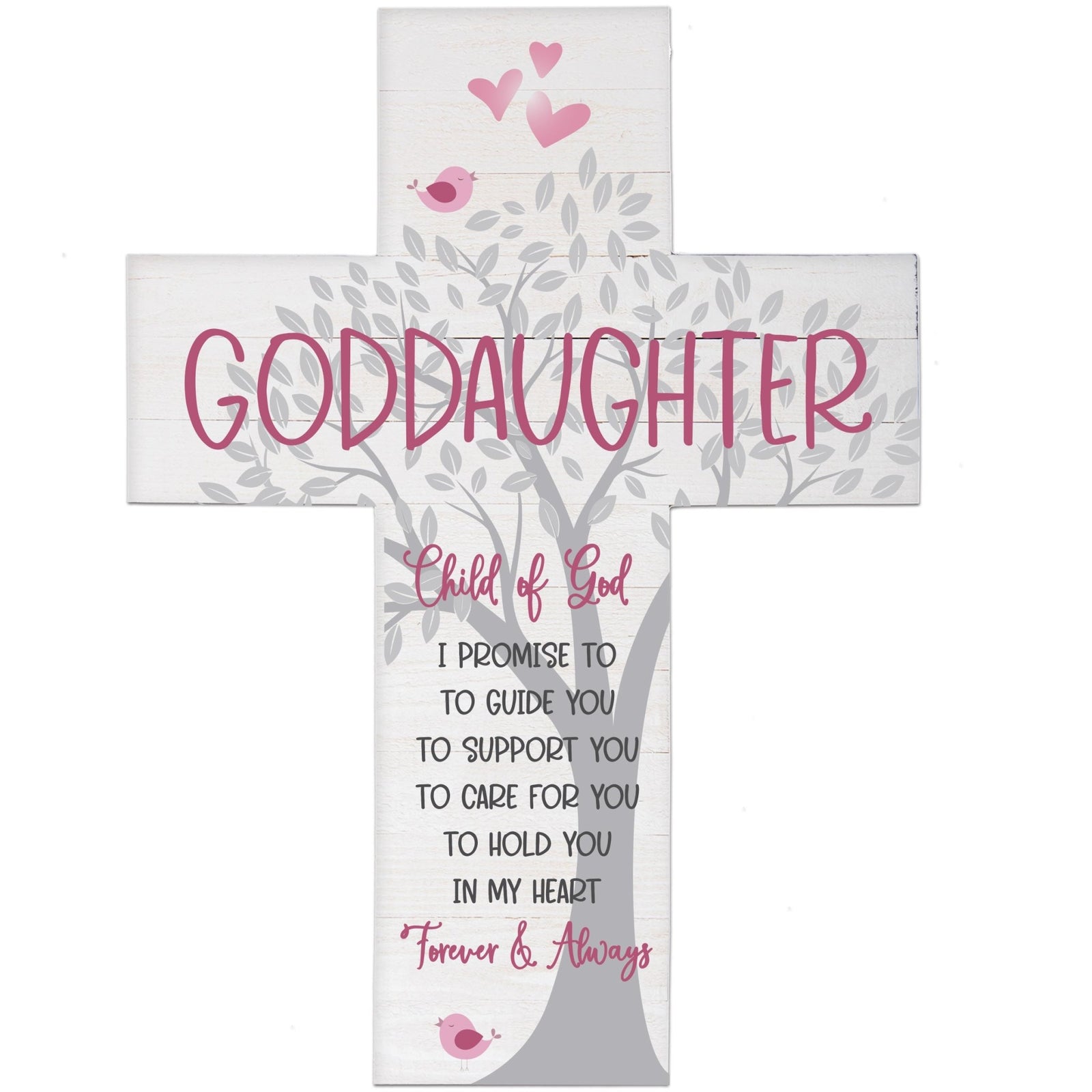 Goddaughter Baptism Wall Cross - LifeSong Milestones