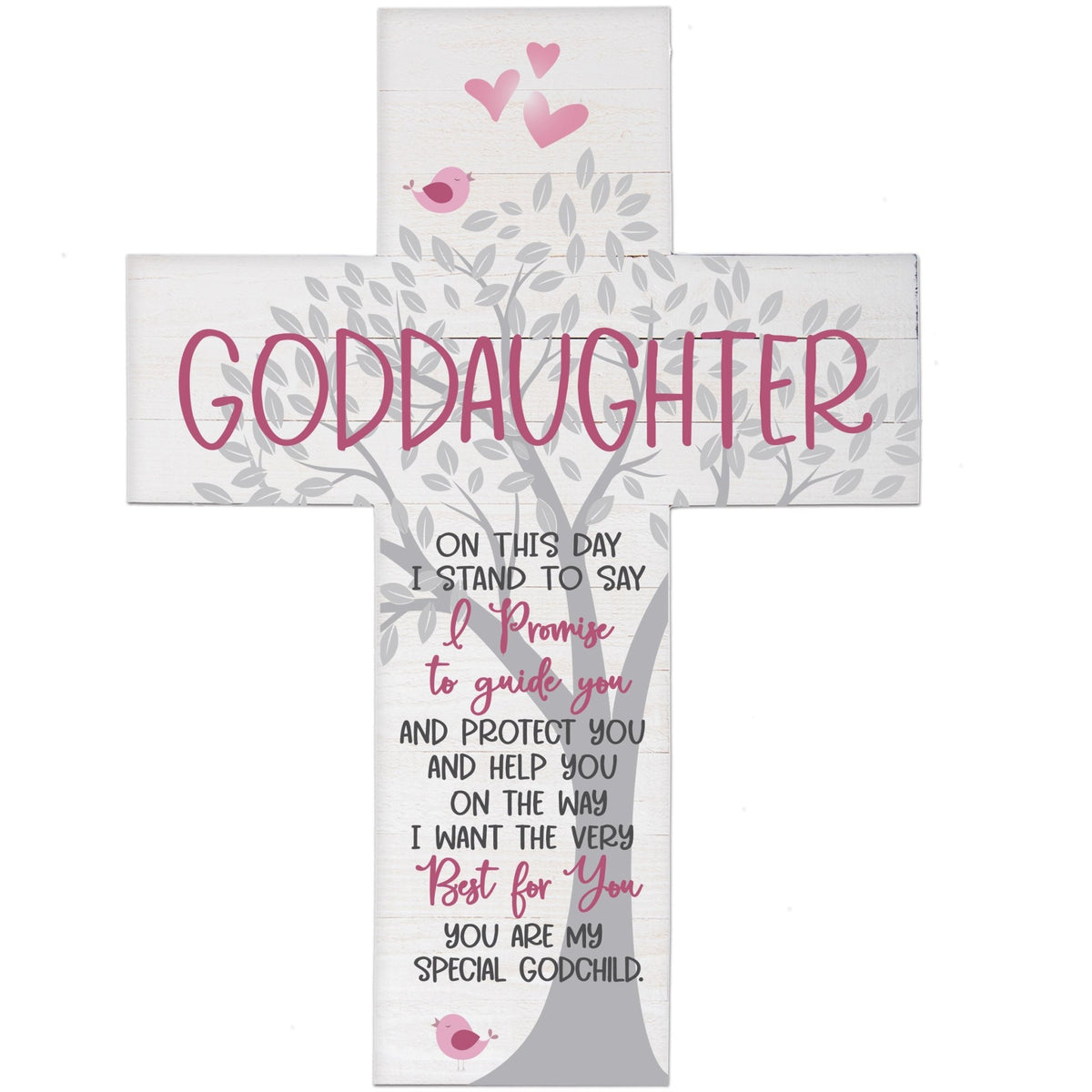 Goddaughter Baptism Wall Cross - LifeSong Milestones