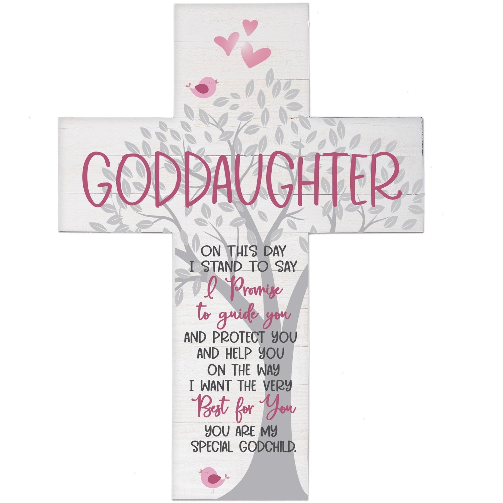 Goddaughter Baptism Wall Cross - LifeSong Milestones