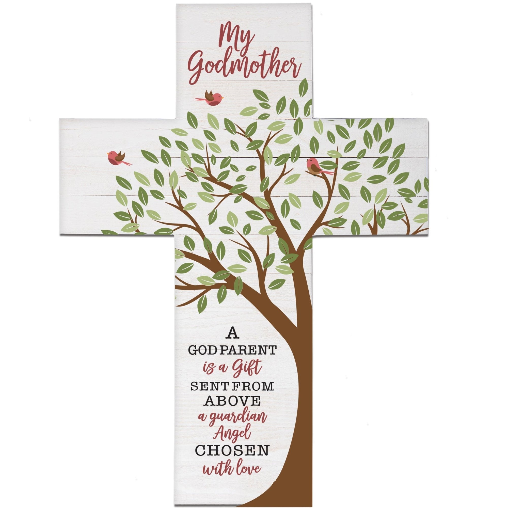 Godmother Baptism Pallet Wall Cross - LifeSong Milestones
