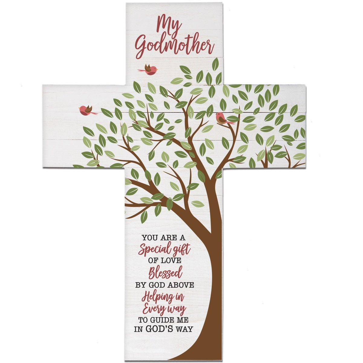 Godmother Baptism Pallet Wall Cross - LifeSong Milestones