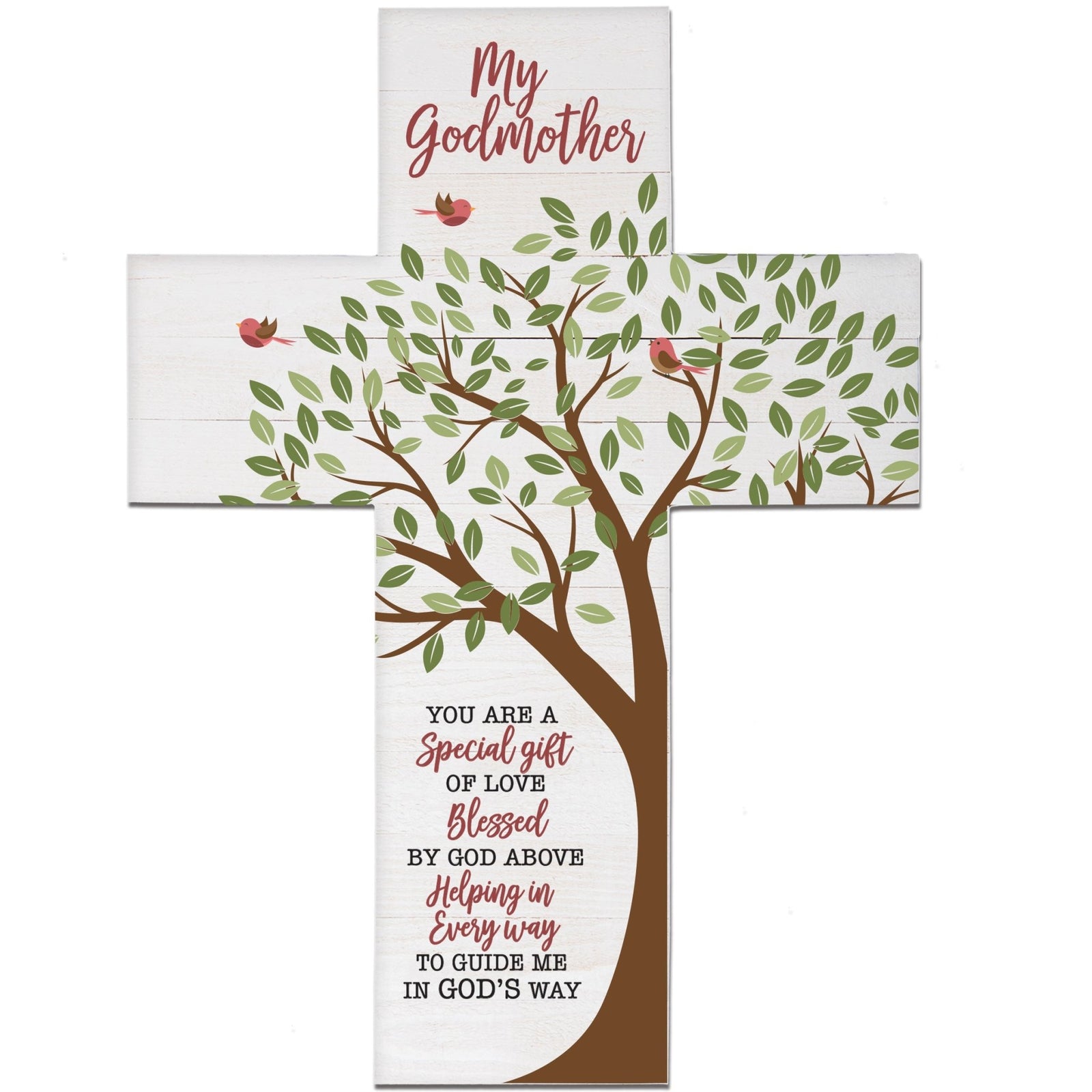 Godmother Baptism Pallet Wall Cross - LifeSong Milestones