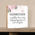 Godmother Is A Gift Floral 6x6 Inches Wood Family Art Sign Tabletop and Shelving For Home Décor - LifeSong Milestones
