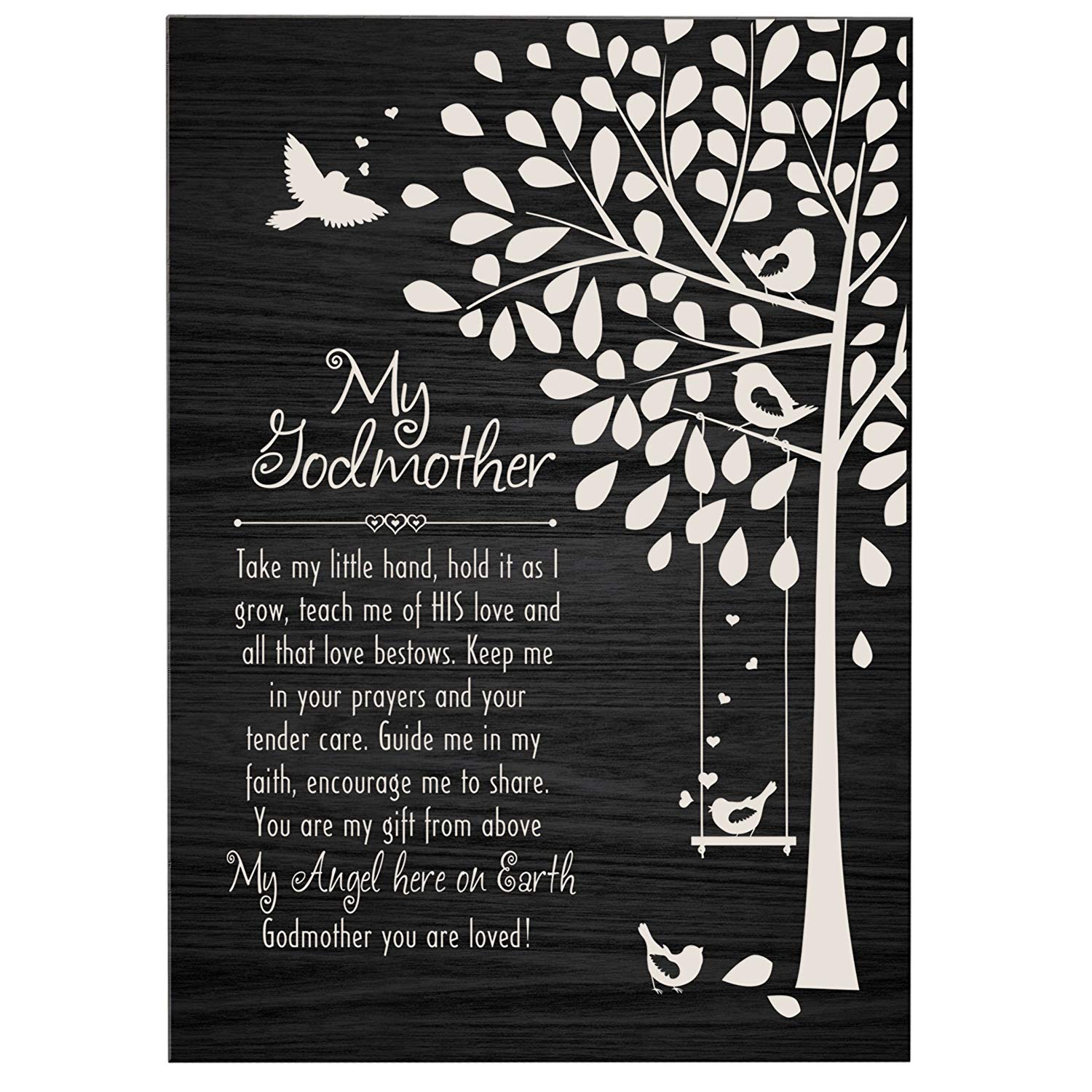 Godmother Wall Hanging Plaque Gift - Take My Little Hand - LifeSong Milestones