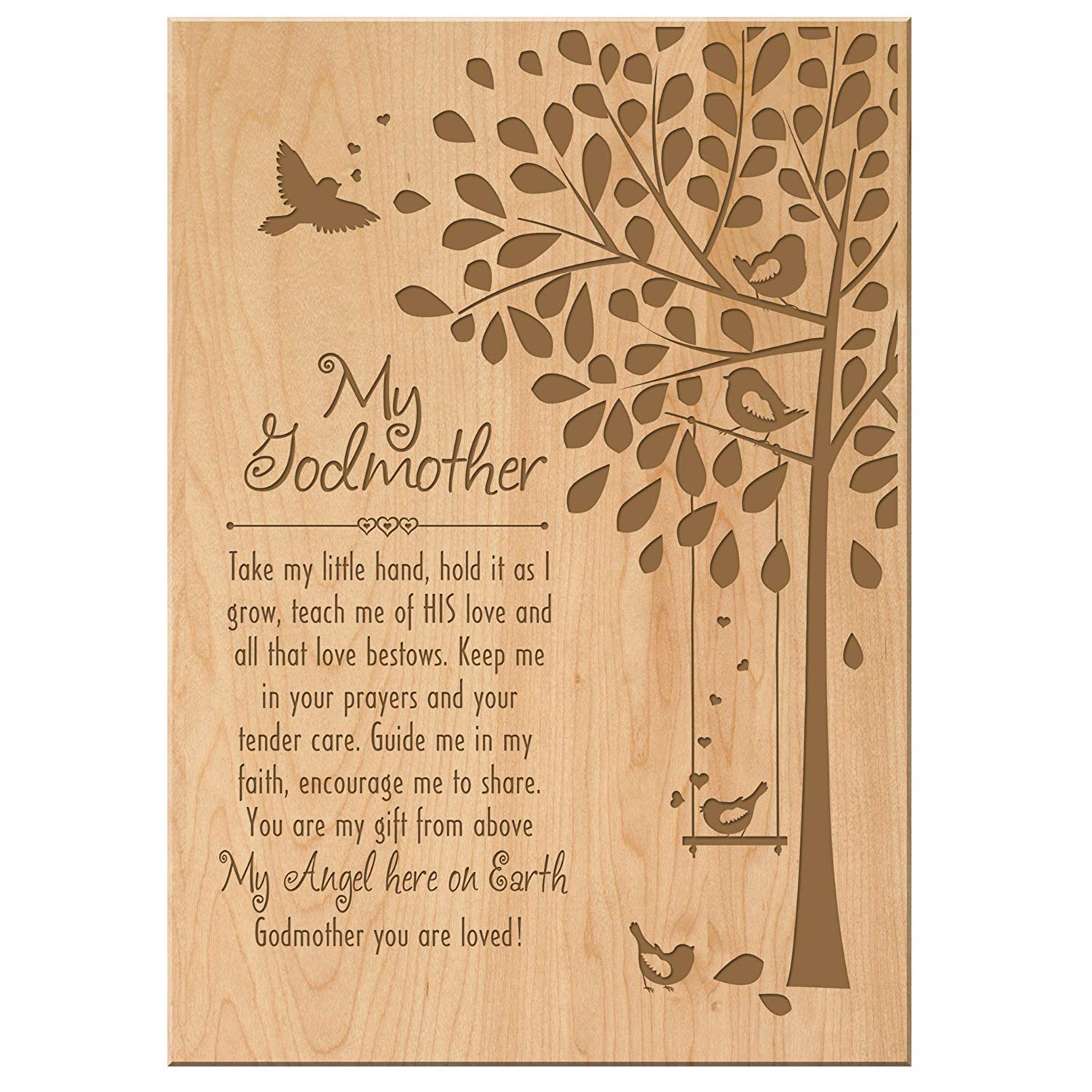 Godmother Wall Hanging Plaque Gift - Take My Little Hand - LifeSong Milestones
