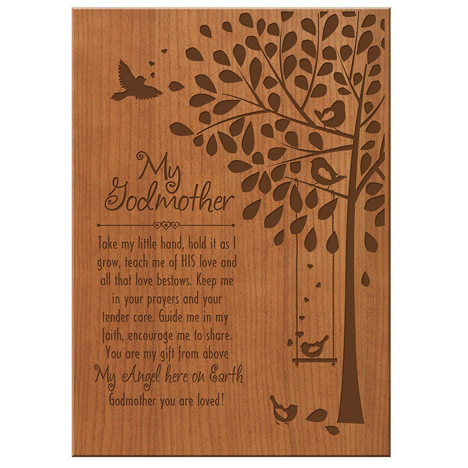 Godmother Wall Hanging Plaque Gift - Take My Little Hand - LifeSong Milestones