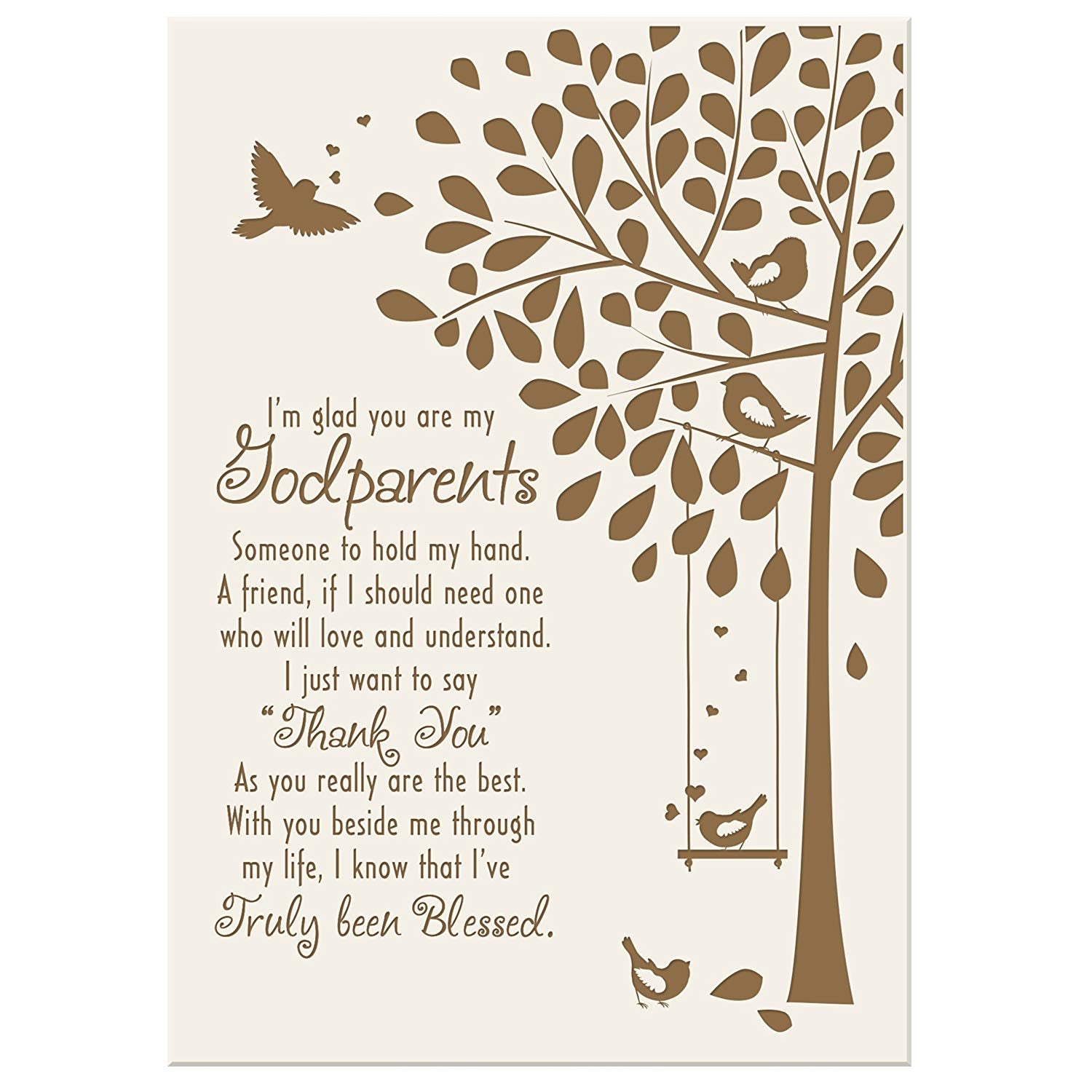 Godparent Thank You Gift from Godchild - I've Truly Been Blessed 6x8 - LifeSong Milestones