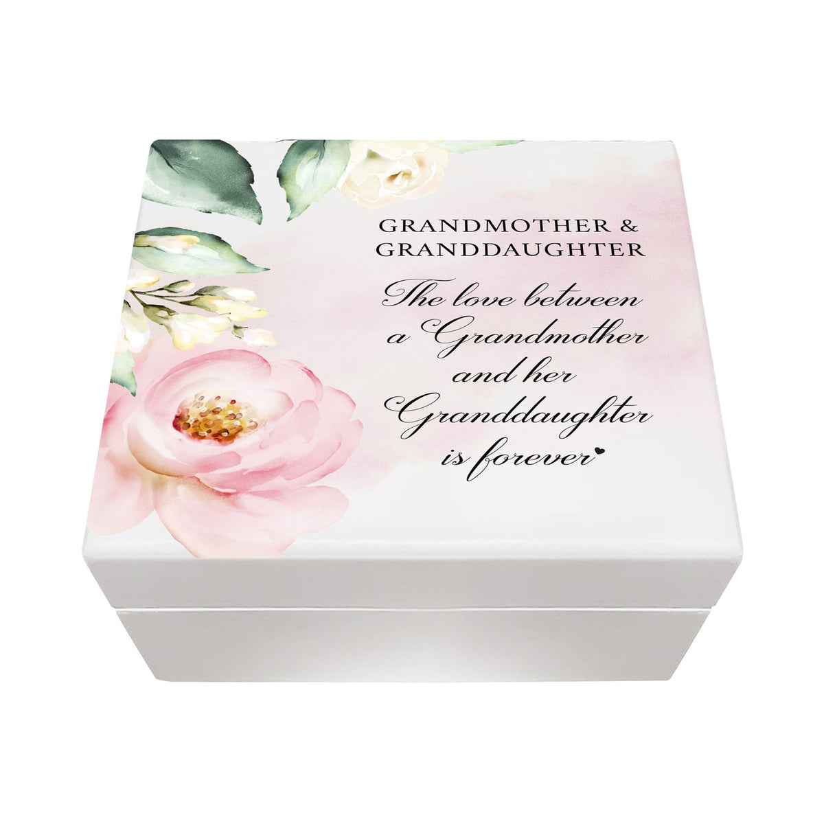 Grandmother Jewelry Keepsake Box Gift From Granddaughter 6x5.5in - Love Between - LifeSong Milestones
