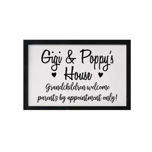 Grandparent Gifts Framed Shadow Box - Gigi & Poppy Welcome - LifeSong Milestones