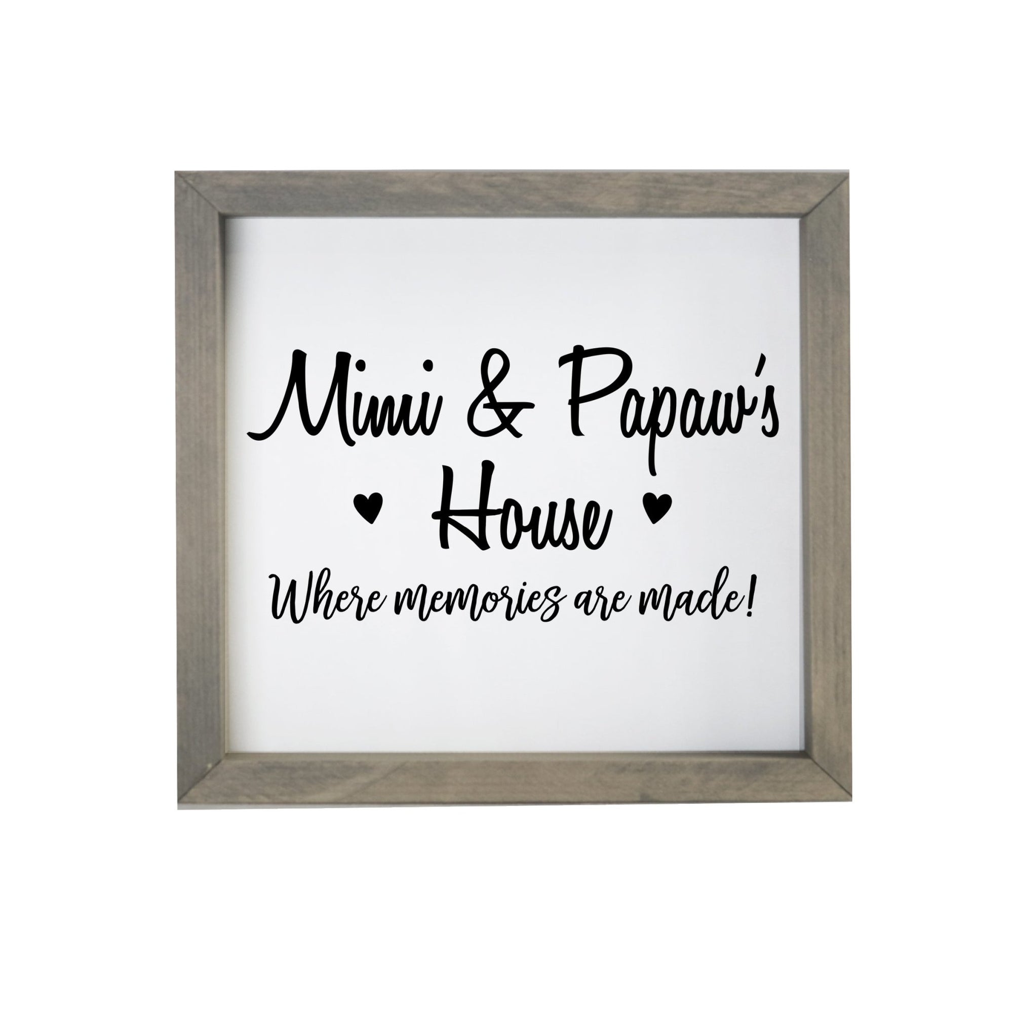 Grandparent Gifts Framed Shadow Box - Mimi & Papaw Memories - LifeSong Milestones