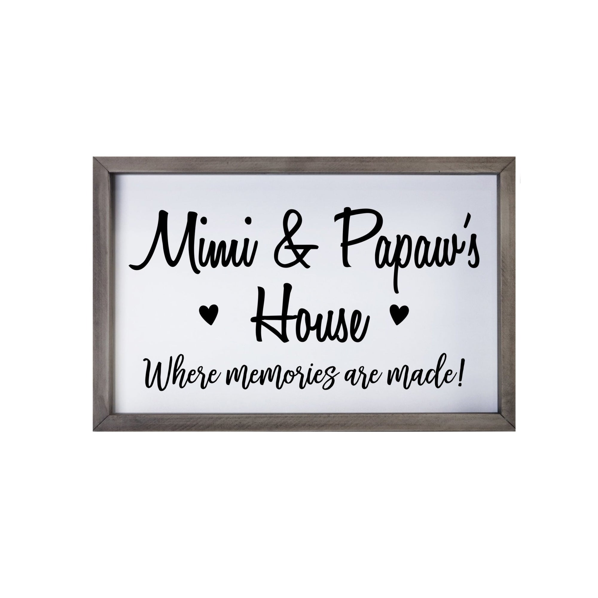 Grandparent Gifts Framed Shadow Box - Mimi & Papaw Memories - LifeSong Milestones
