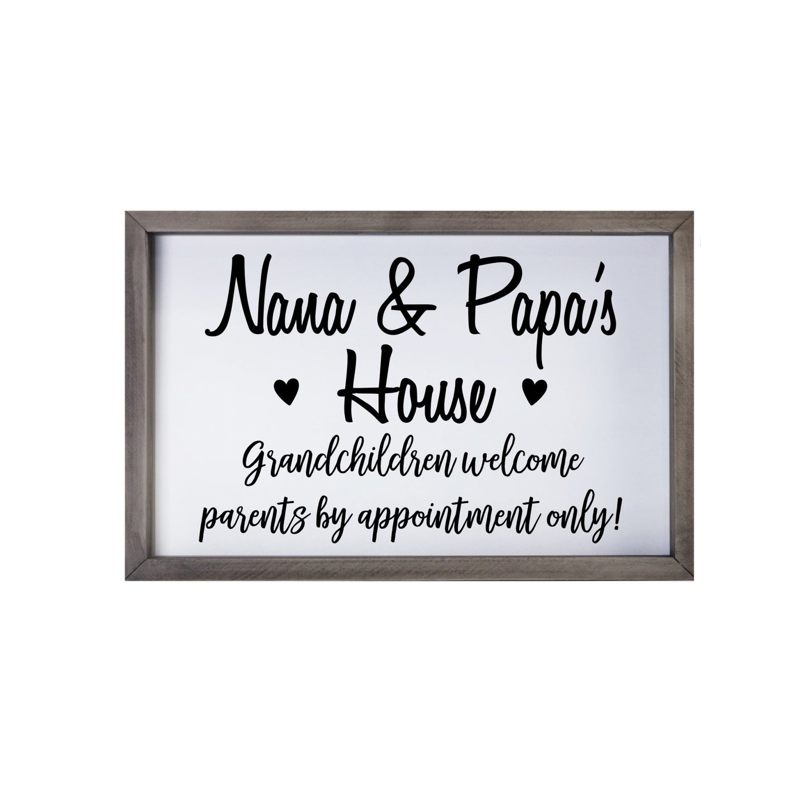 Grandparent Gifts Framed Shadow Box - Nana & Papa Welcome - LifeSong Milestones