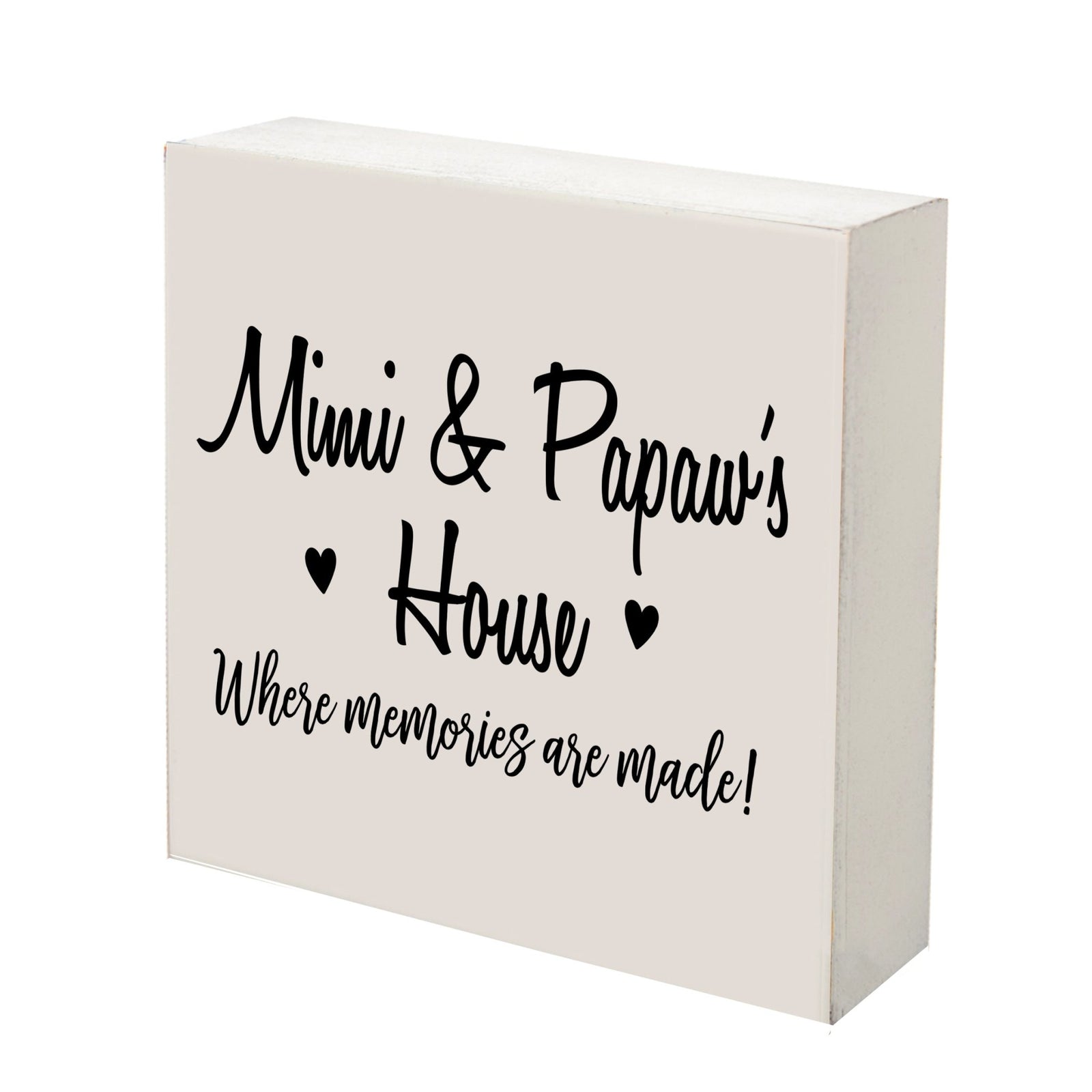 Grandparent Gifts White 10"x10" Shadow Box - Memories - LifeSong Milestones