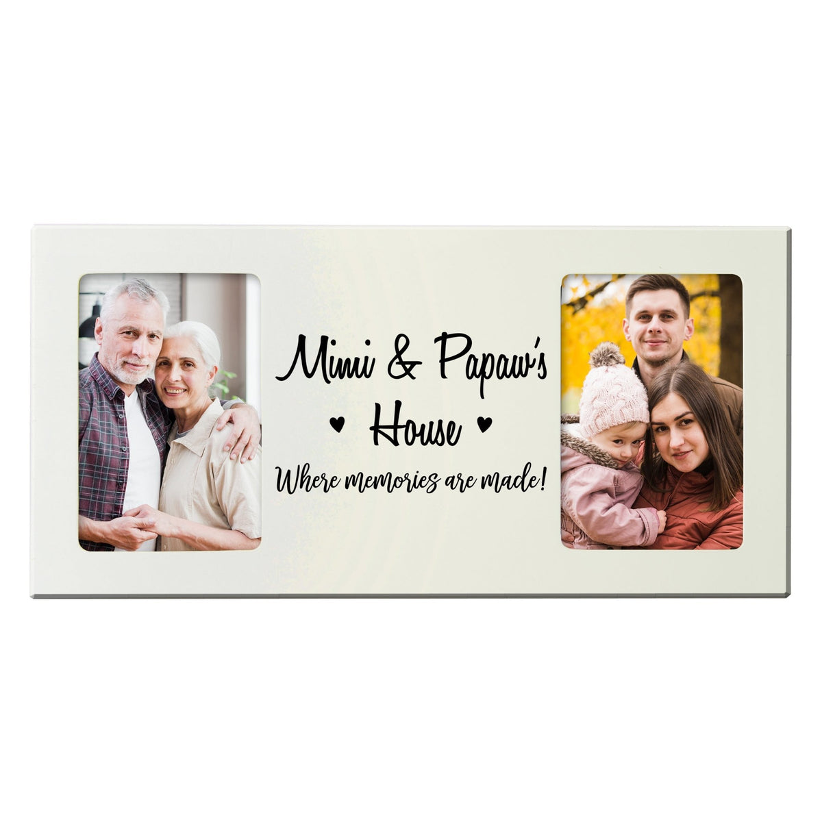Grandparent Ivory Double 4”x6” Photo Frame - Memories - LifeSong Milestones