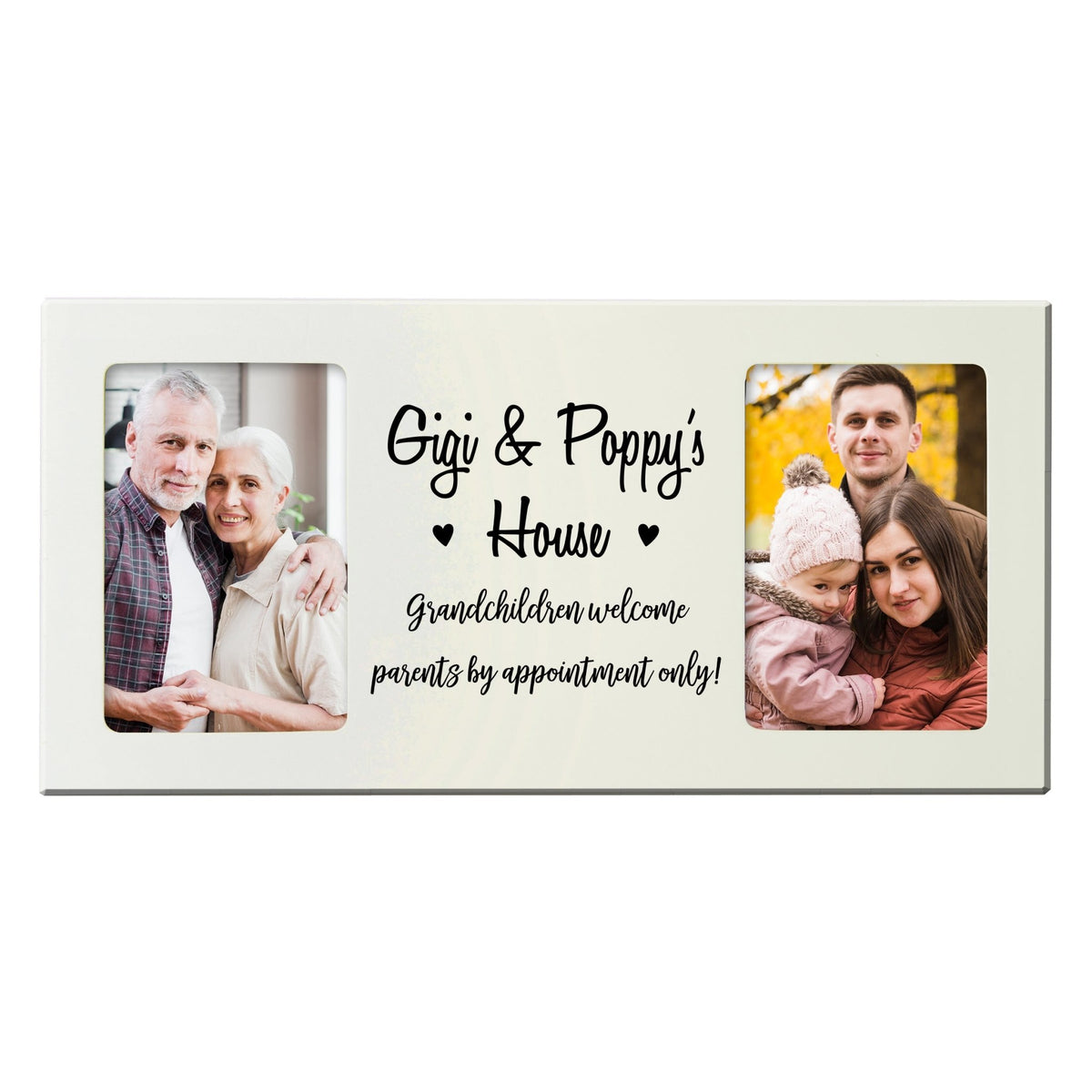 Grandparent Ivory Double 4”x6” Photo Frame - Welcome - LifeSong Milestones
