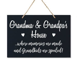 Grandparent Wall Hanging Sign Gift - Grandkids Spoiled - LifeSong Milestones