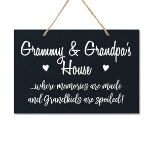Grandparent Wall Hanging Sign Gift - Grandkids Spoiled - LifeSong Milestones