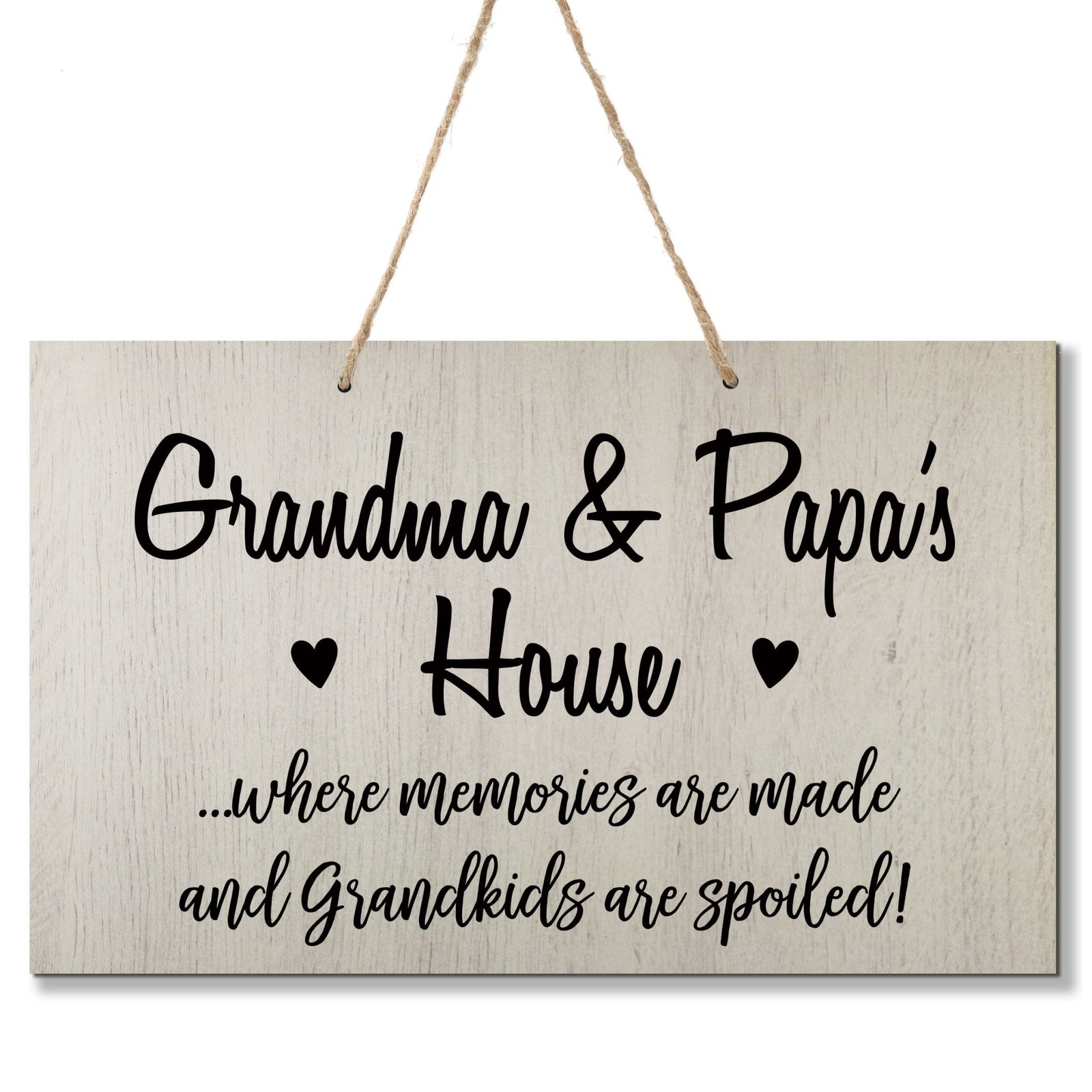 Grandparent Wall Hanging Sign Gift - Grandkids Spoiled - LifeSong Milestones