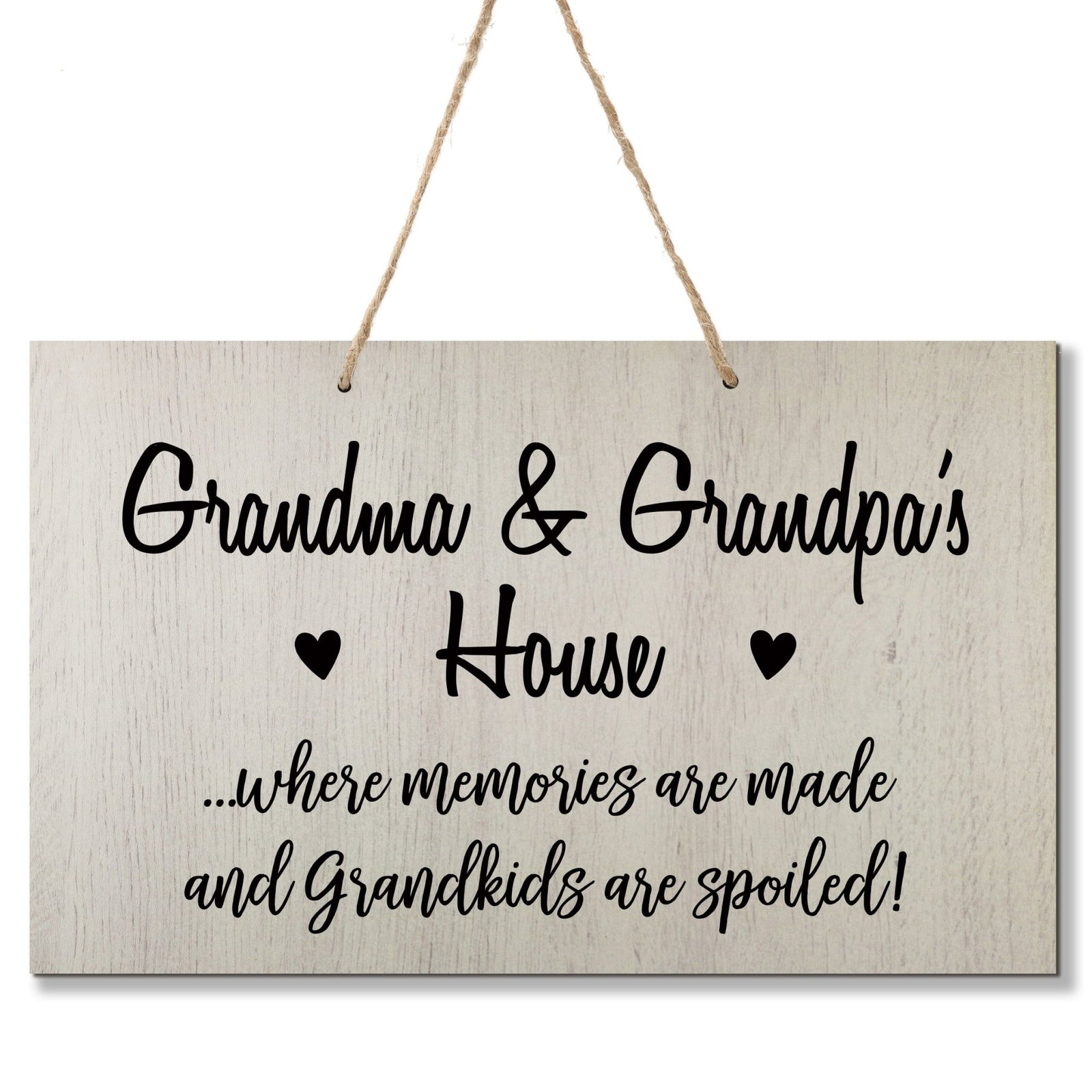 Grandparent Wall Hanging Sign Gift - Grandkids Spoiled - LifeSong Milestones