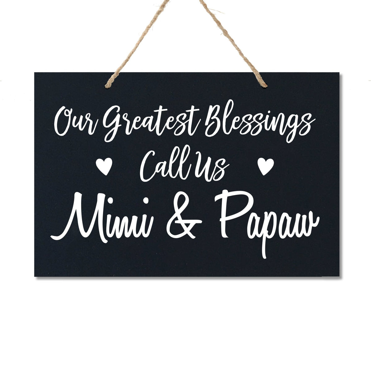 Grandparent Wall Hanging Sign Gift - Greatest Blessings - LifeSong Milestones