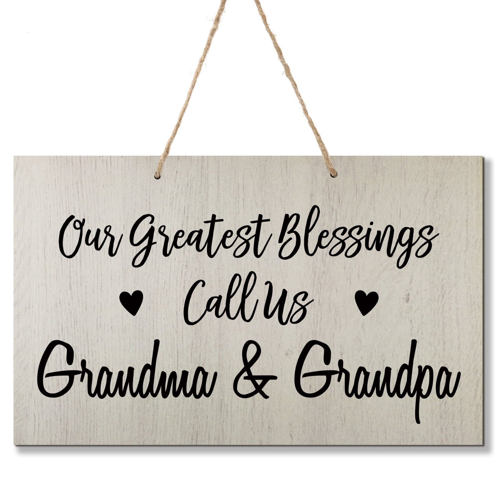 Grandparent Wall Hanging Sign Gift - Greatest Blessings - LifeSong Milestones