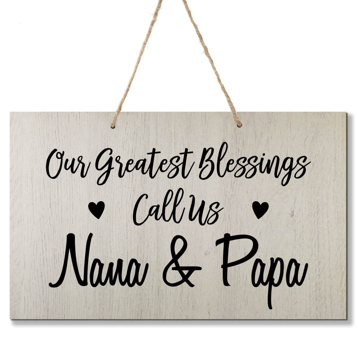 Grandparent Wall Hanging Sign Gift - Greatest Blessings - LifeSong Milestones