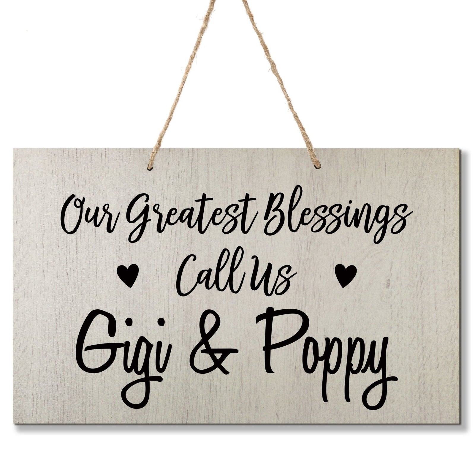 Grandparent Wall Hanging Sign Gift - Greatest Blessings - LifeSong Milestones