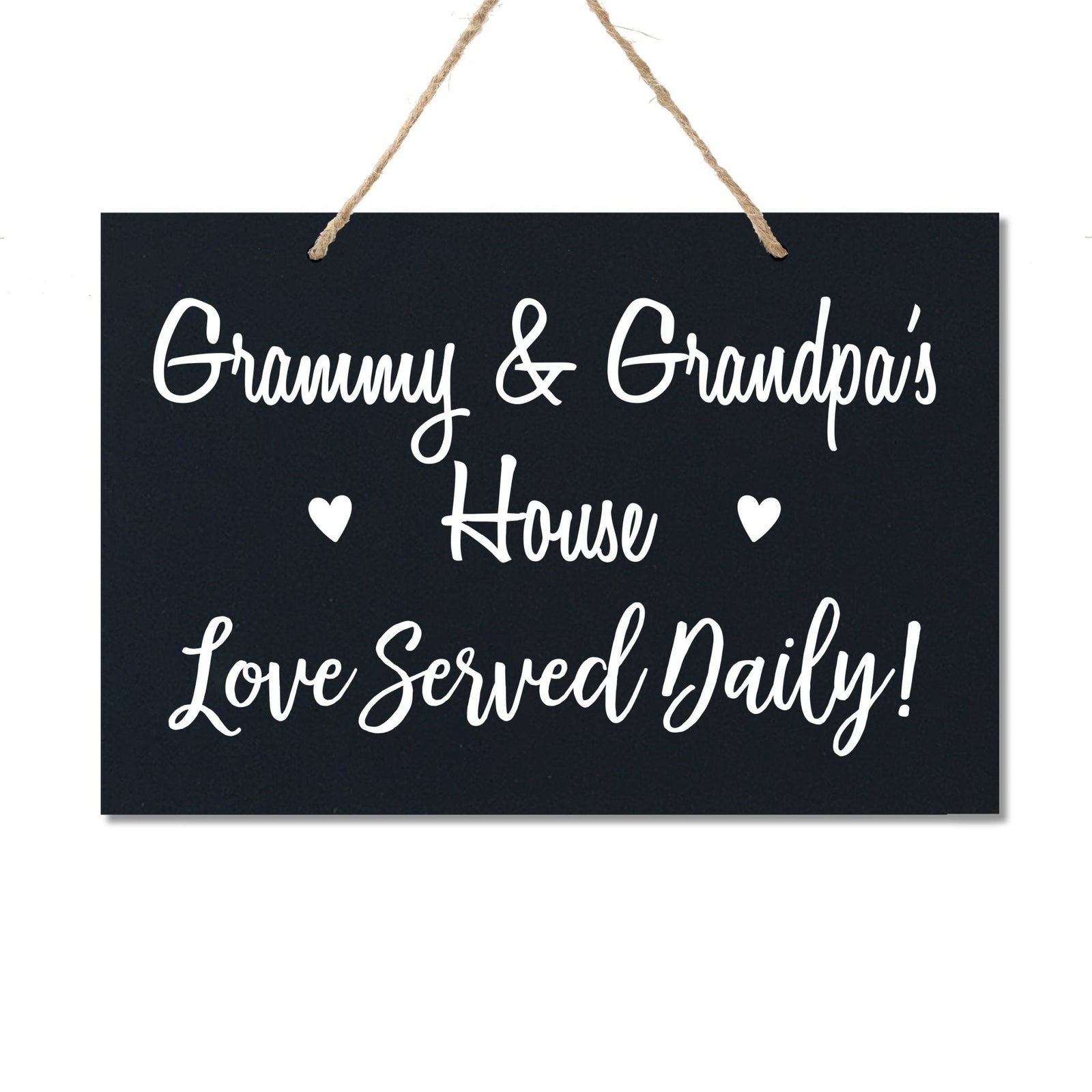 Grandparent Wall Hanging Sign Gift - Love Served Daily - LifeSong Milestones