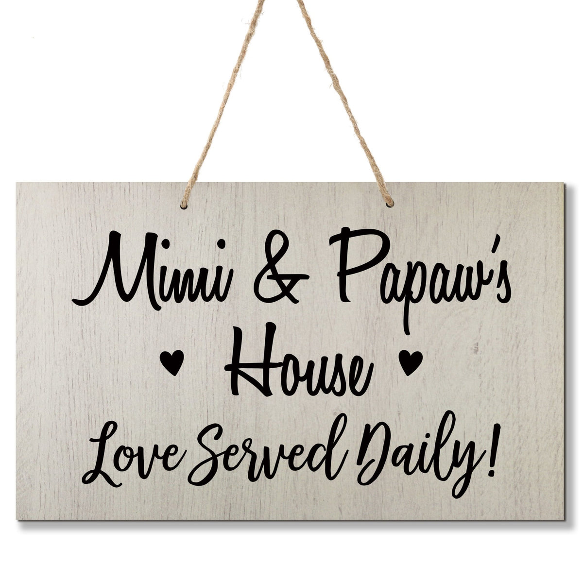 Grandparent Wall Hanging Sign Gift - Love Served Daily - LifeSong Milestones