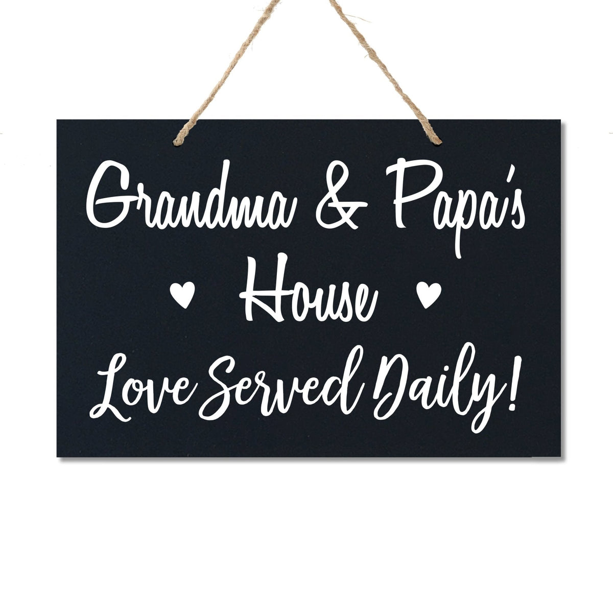Grandparent Wall Hanging Sign Gift - Love Served Daily - LifeSong Milestones
