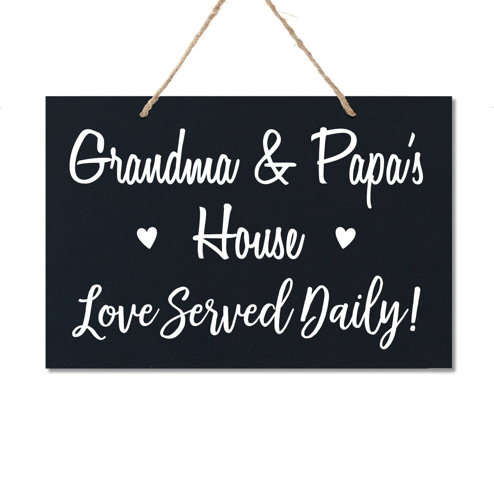 Grandparent Wall Hanging Sign Gift - Love Served Daily - LifeSong Milestones