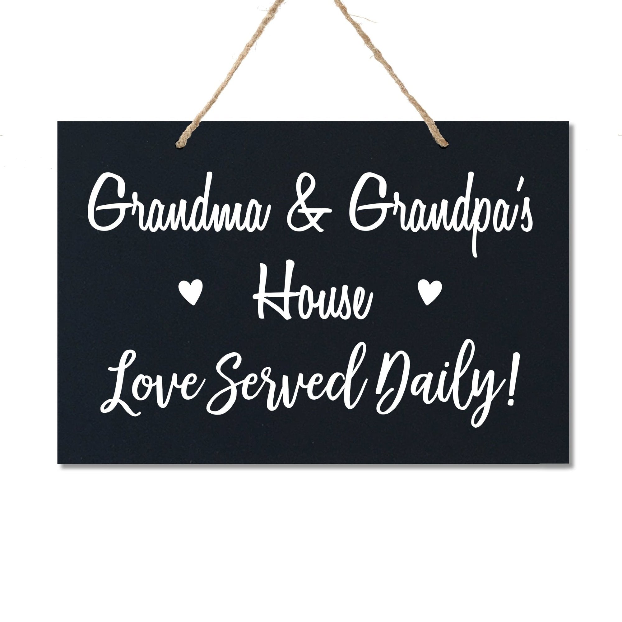 Grandparent Wall Hanging Sign Gift - Love Served Daily - LifeSong Milestones