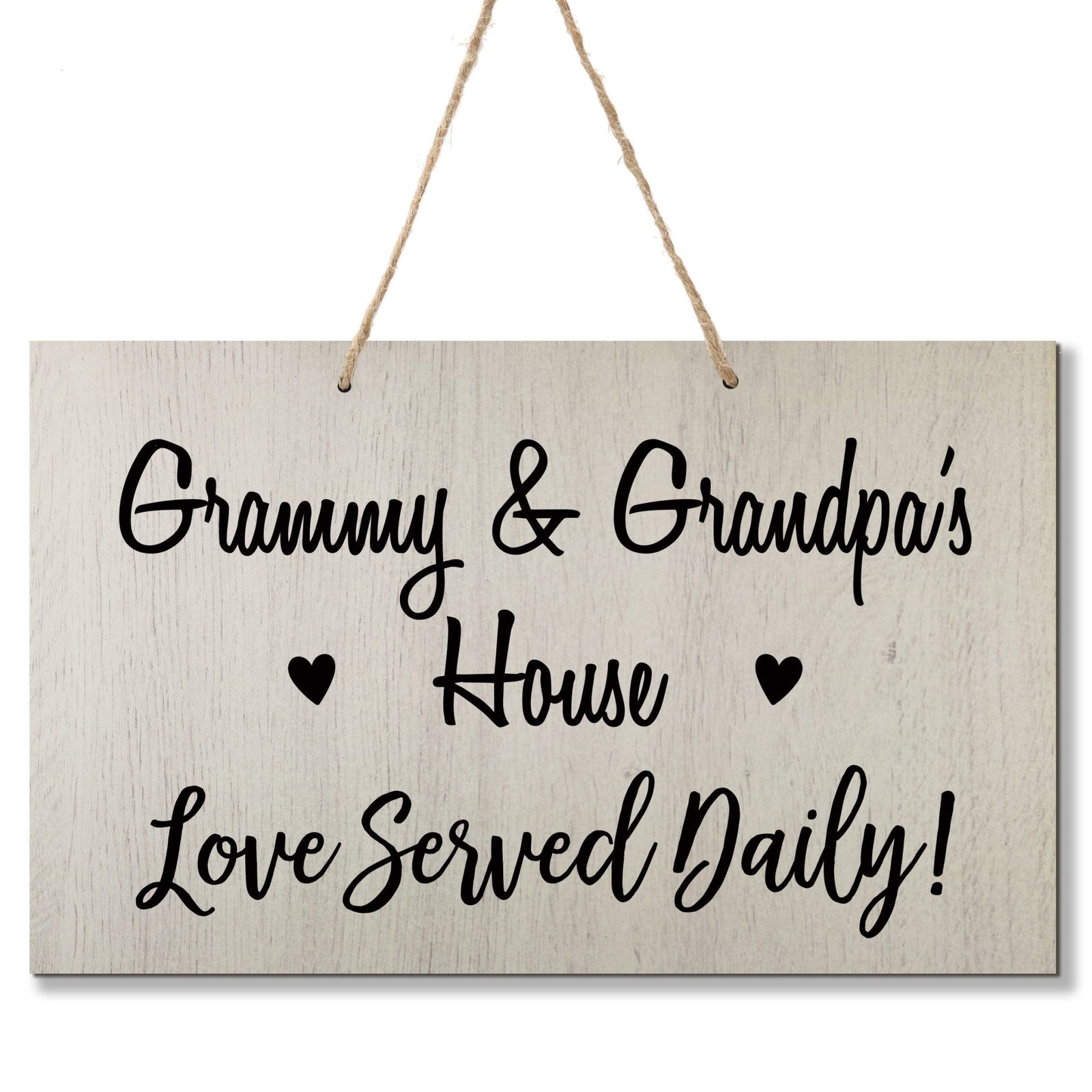 Grandparent Wall Hanging Sign Gift - Love Served Daily - LifeSong Milestones