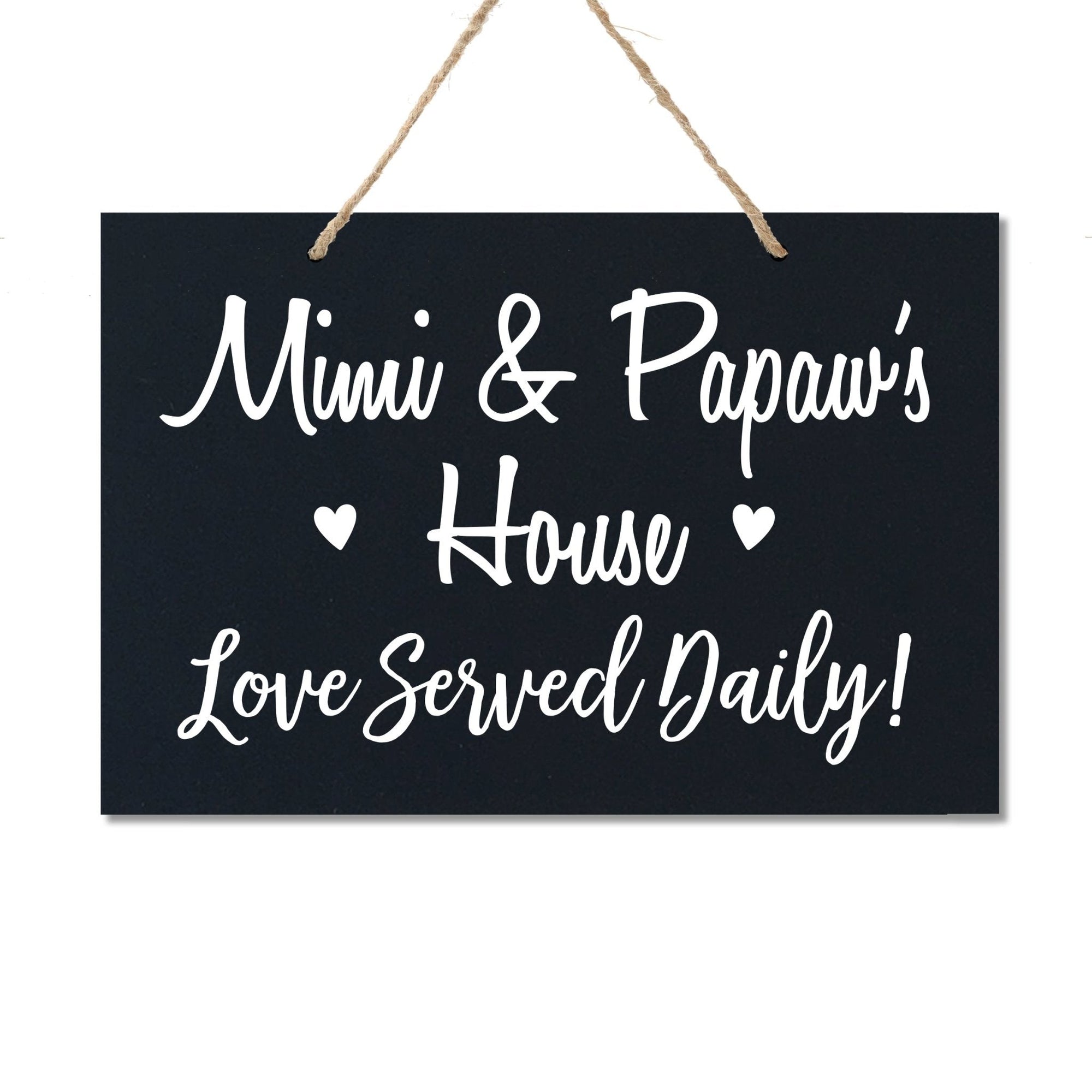 Grandparent Wall Hanging Sign Gift - Love Served Daily - LifeSong Milestones