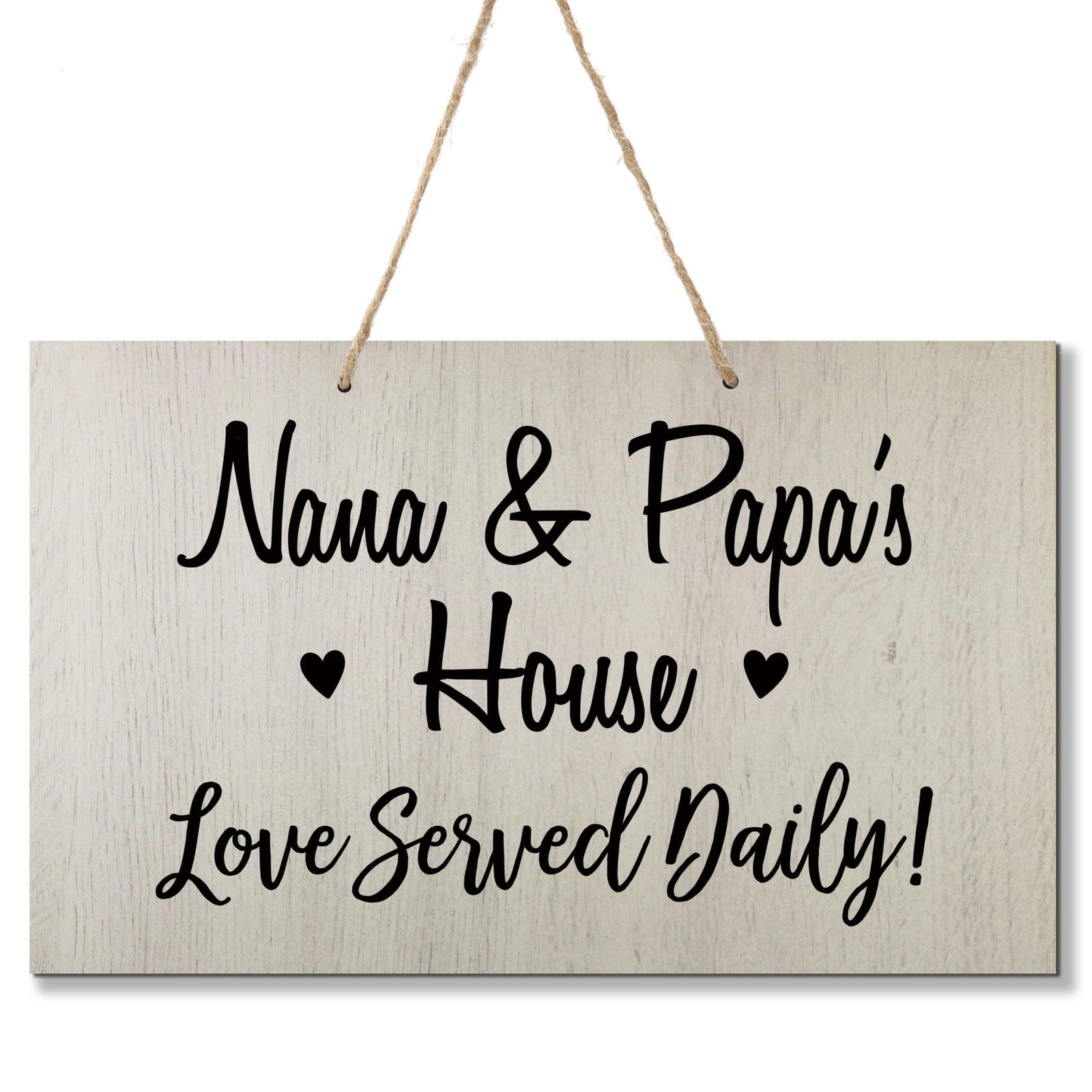 Grandparent Wall Hanging Sign Gift - Love Served Daily - LifeSong Milestones