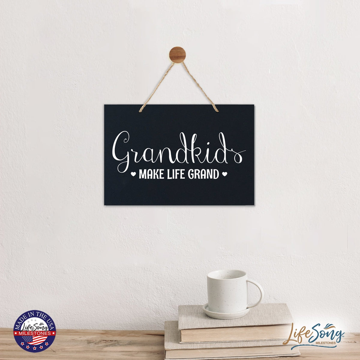 Grandparent Wall Hanging Sign Gift - Make Life Grand - LifeSong Milestones
