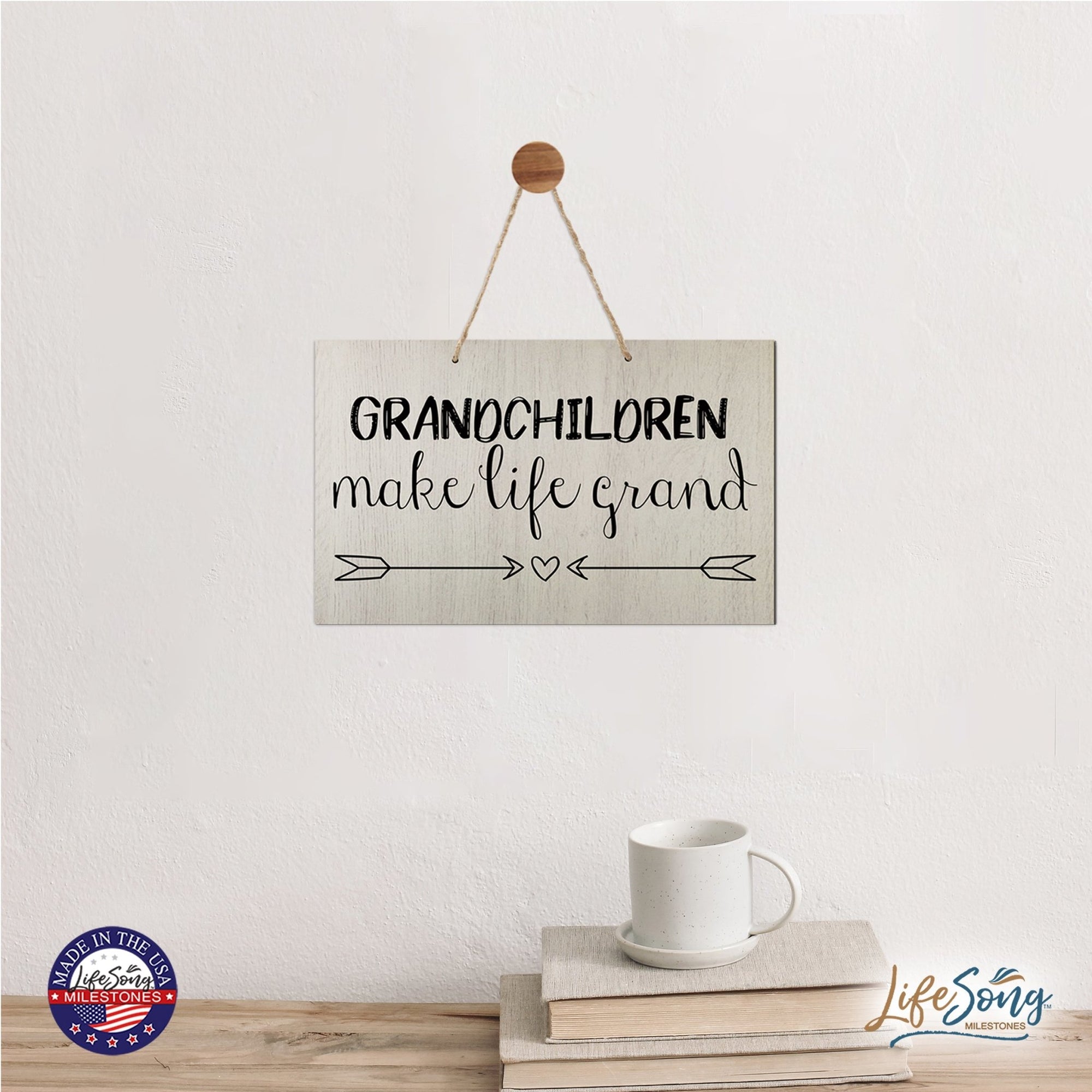 Grandparent Wall Hanging Sign Gift - Make Life Grand - LifeSong Milestones