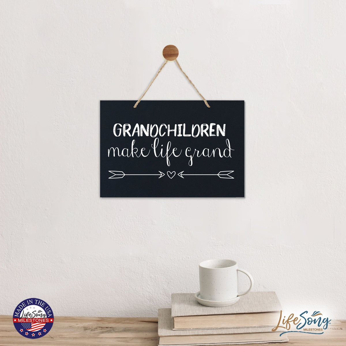 Grandparent Wall Hanging Sign Gift - Make Life Grand - LifeSong Milestones