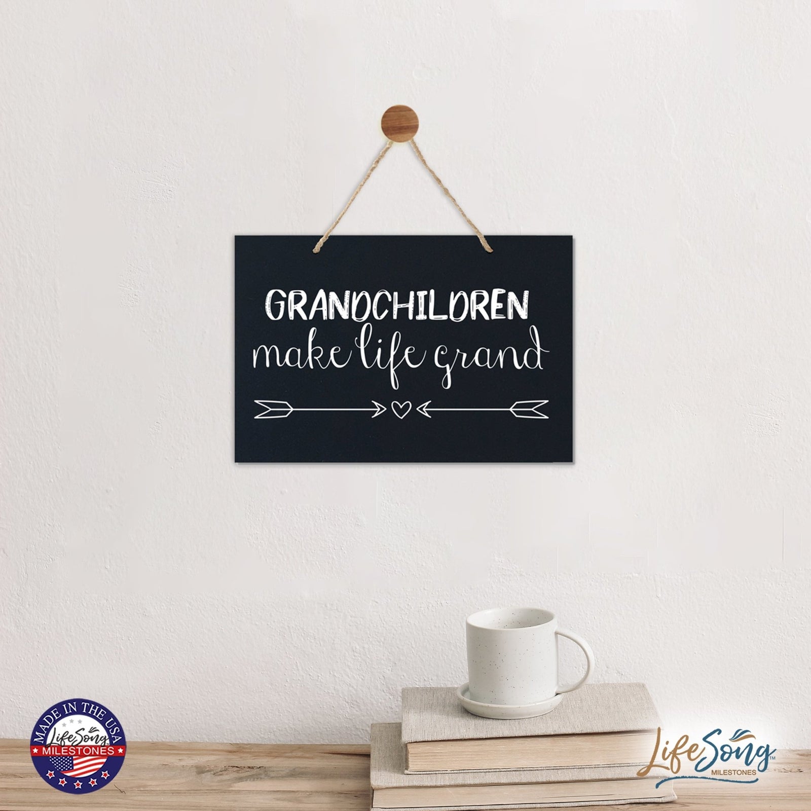 Grandparent Wall Hanging Sign Gift - Make Life Grand - LifeSong Milestones