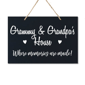 Grandparent Wall Hanging Sign Gift - Memories Are Made - LifeSong Milestones