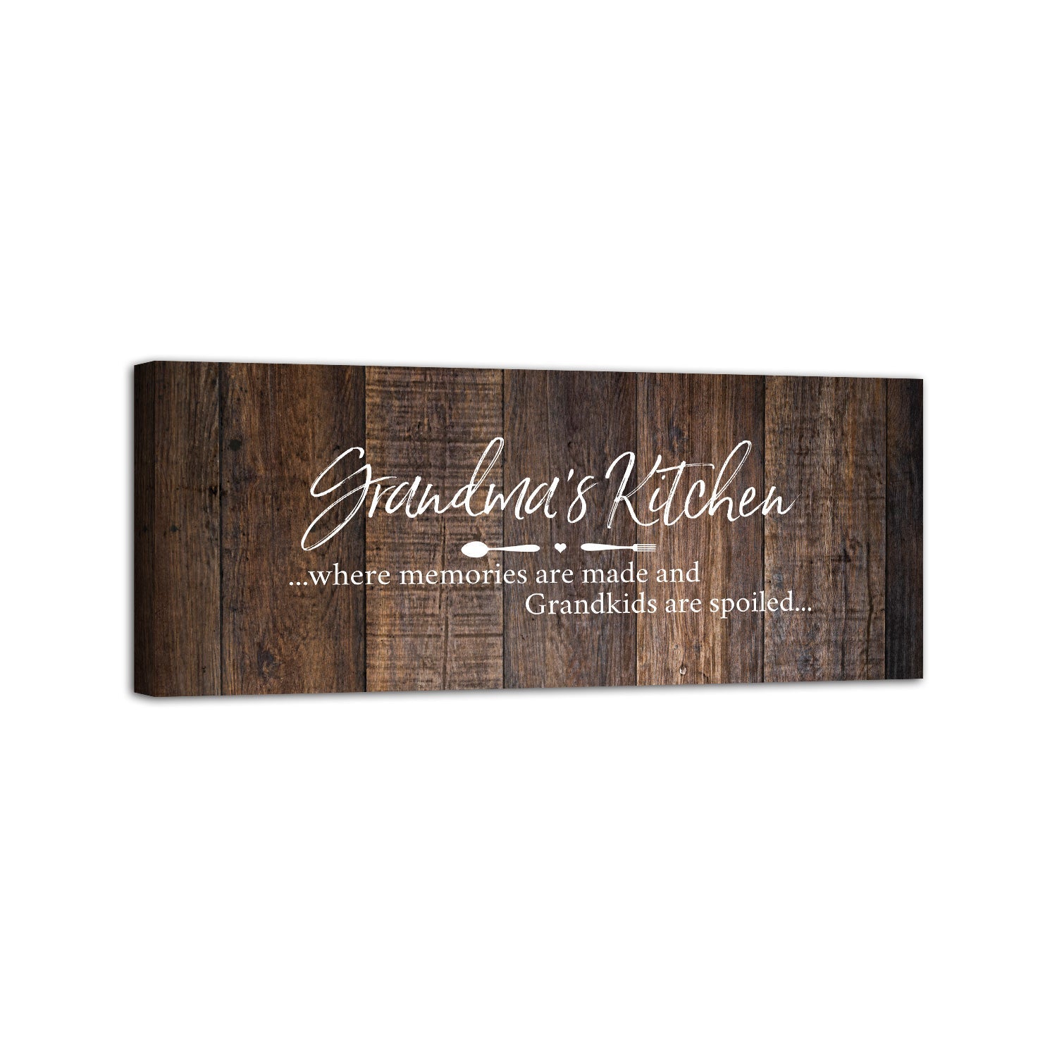 Grandparents Canvas Wall Art Framed Modern Wall Decor Decorative Accents For Wall Ready to Hang for Home Living Room Bedroom Entryway Size 8” x 24” - LifeSong Milestones