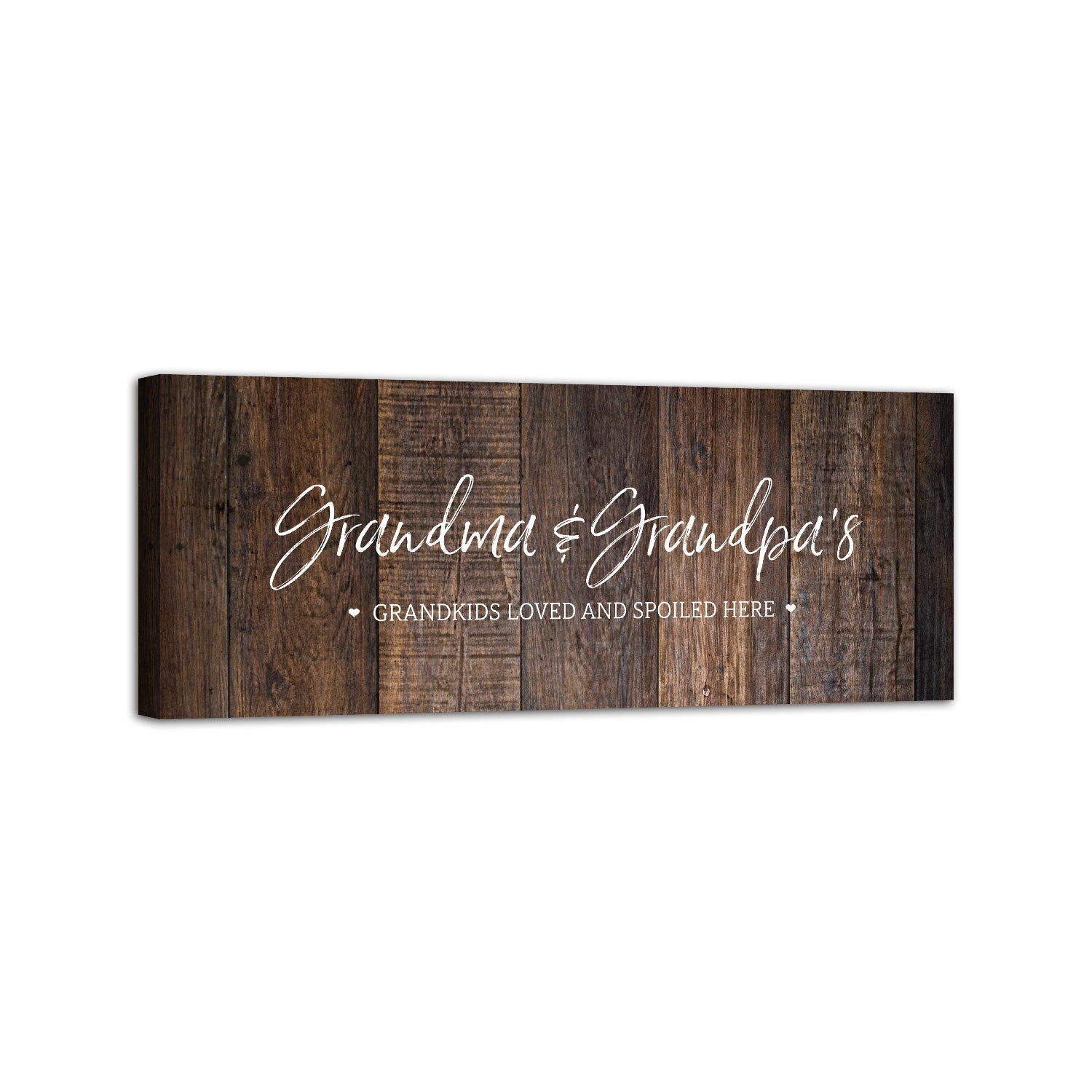 Grandparents Canvas Wall Art Framed Modern Wall Decor Decorative Accents For Wall Ready to Hang for Home Living Room Bedroom Entryway Size 8” x 24” - LifeSong Milestones