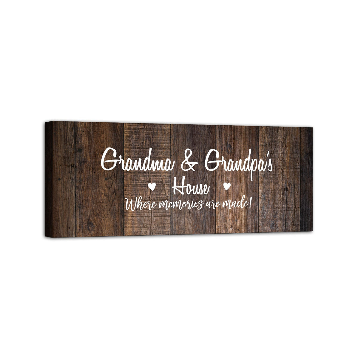 Grandparents Canvas Wall Art Framed Modern Wall Decor Decorative Accents For Wall Ready to Hang for Home Living Room Bedroom Entryway Size 8” x 24” - LifeSong Milestones