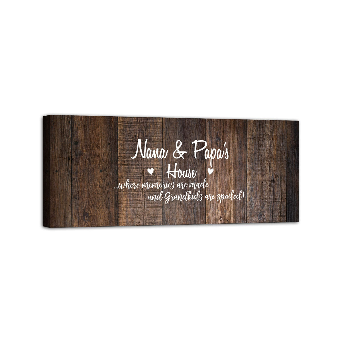 Grandparents Canvas Wall Art Framed Modern Wall Decor Decorative Accents For Wall Ready to Hang for Home Living Room Bedroom Entryway Size 8” x 24” - LifeSong Milestones
