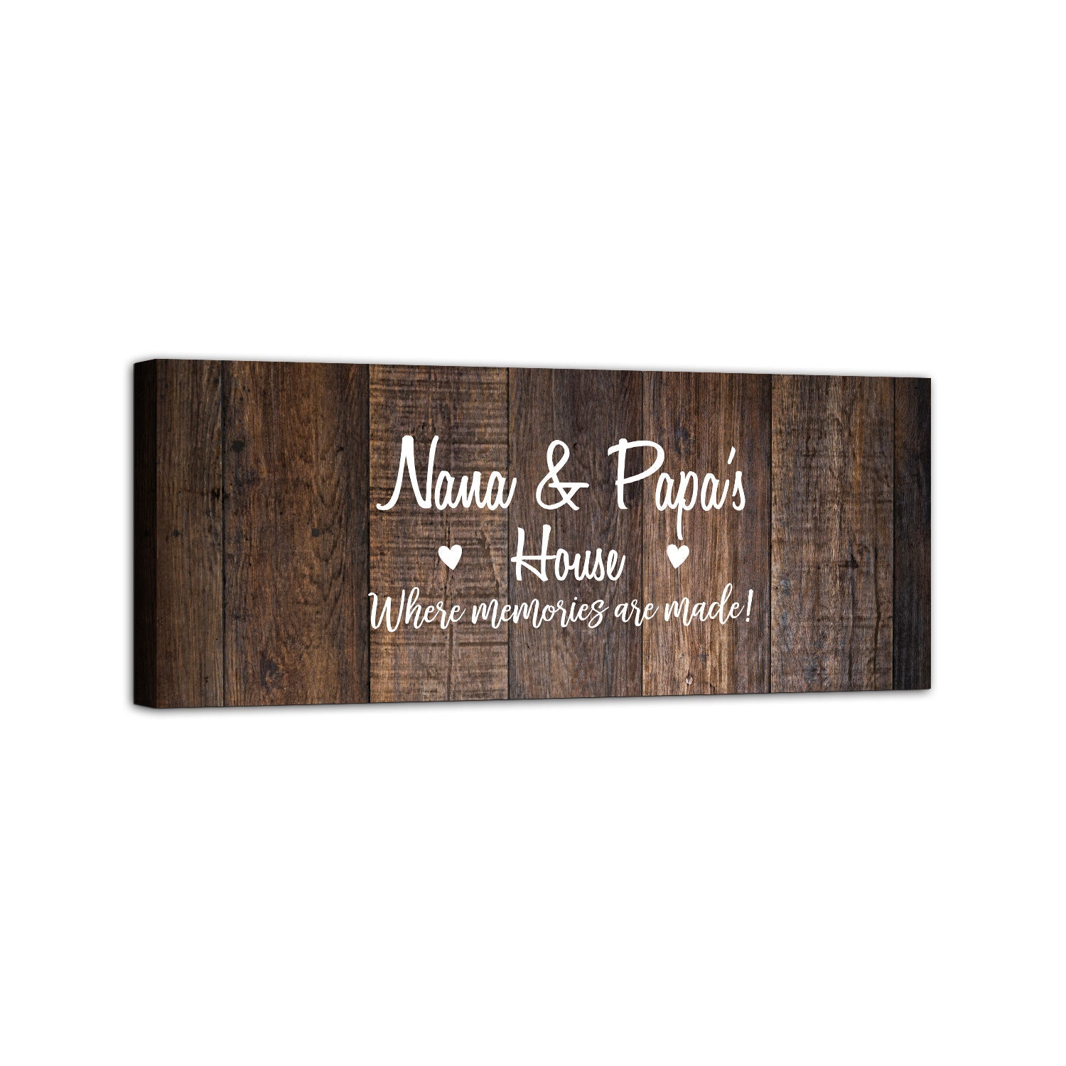 Grandparents Canvas Wall Art Framed Modern Wall Decor Decorative Accents For Wall Ready to Hang for Home Living Room Bedroom Entryway Size 8” x 24” - LifeSong Milestones