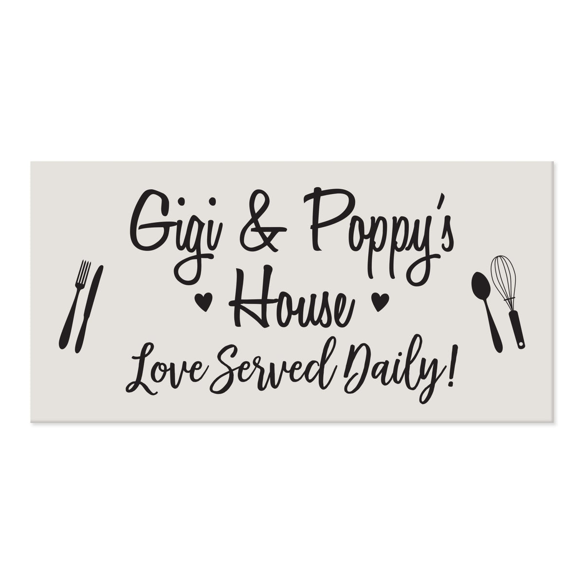 Grandparents Plaque Love Served Daily - Gigi &amp; Poppy - LifeSong Milestones