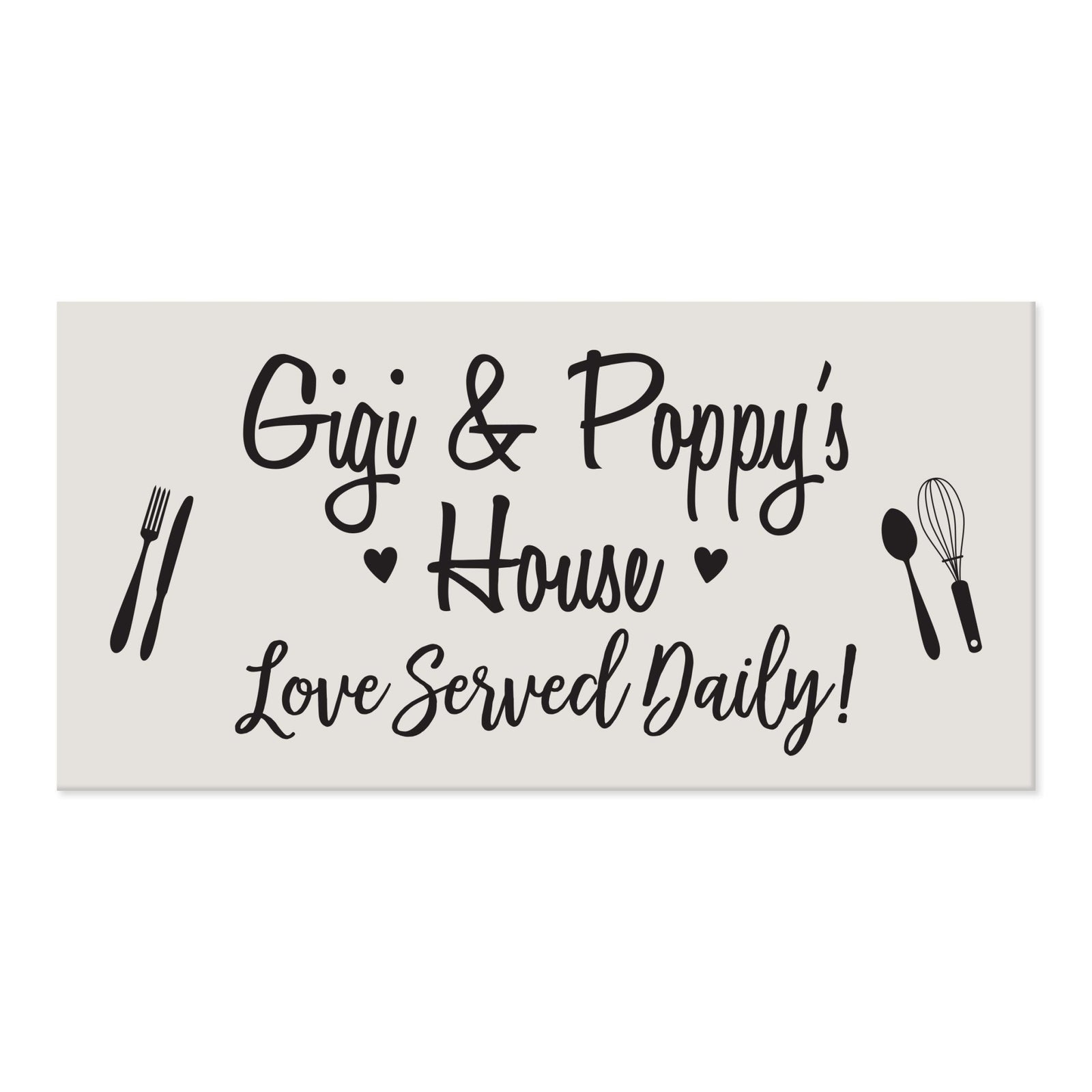 Grandparents Plaque Love Served Daily - Gigi & Poppy - LifeSong Milestones