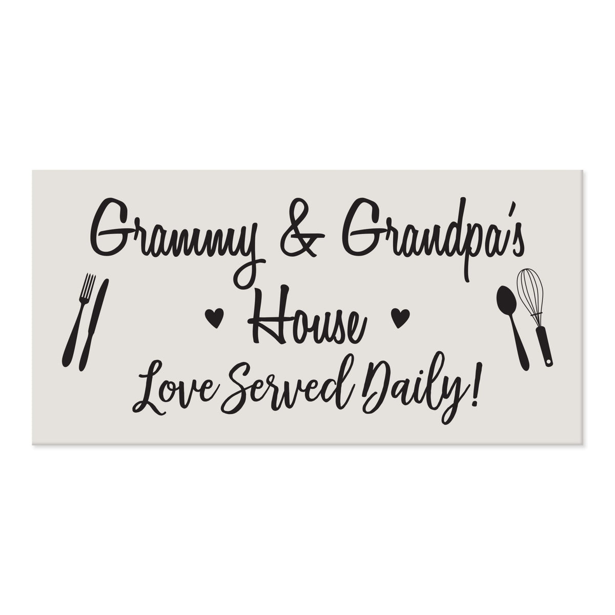 Grandparents Plaque Love Served Daily - Grammy &amp; Grandpa - LifeSong Milestones