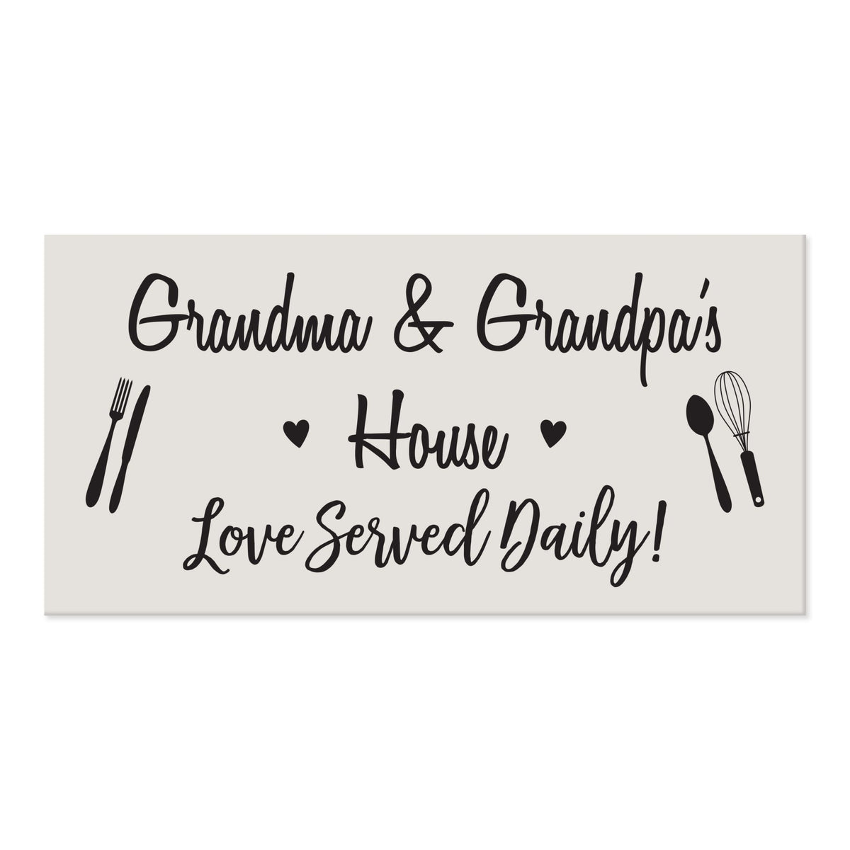 Grandparents Plaque Love Served Daily - Grandma &amp; Grandpa - LifeSong Milestones