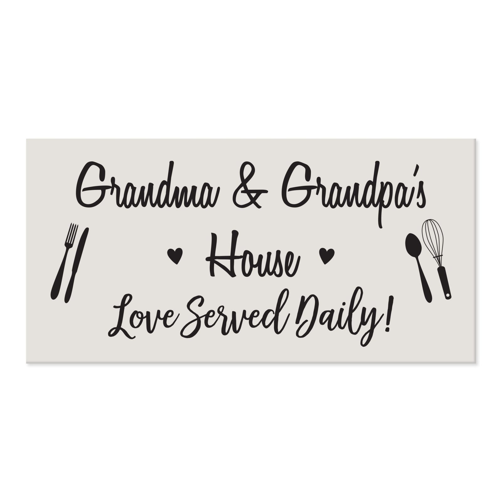 Grandparents Plaque Love Served Daily - Grandma & Grandpa - LifeSong Milestones